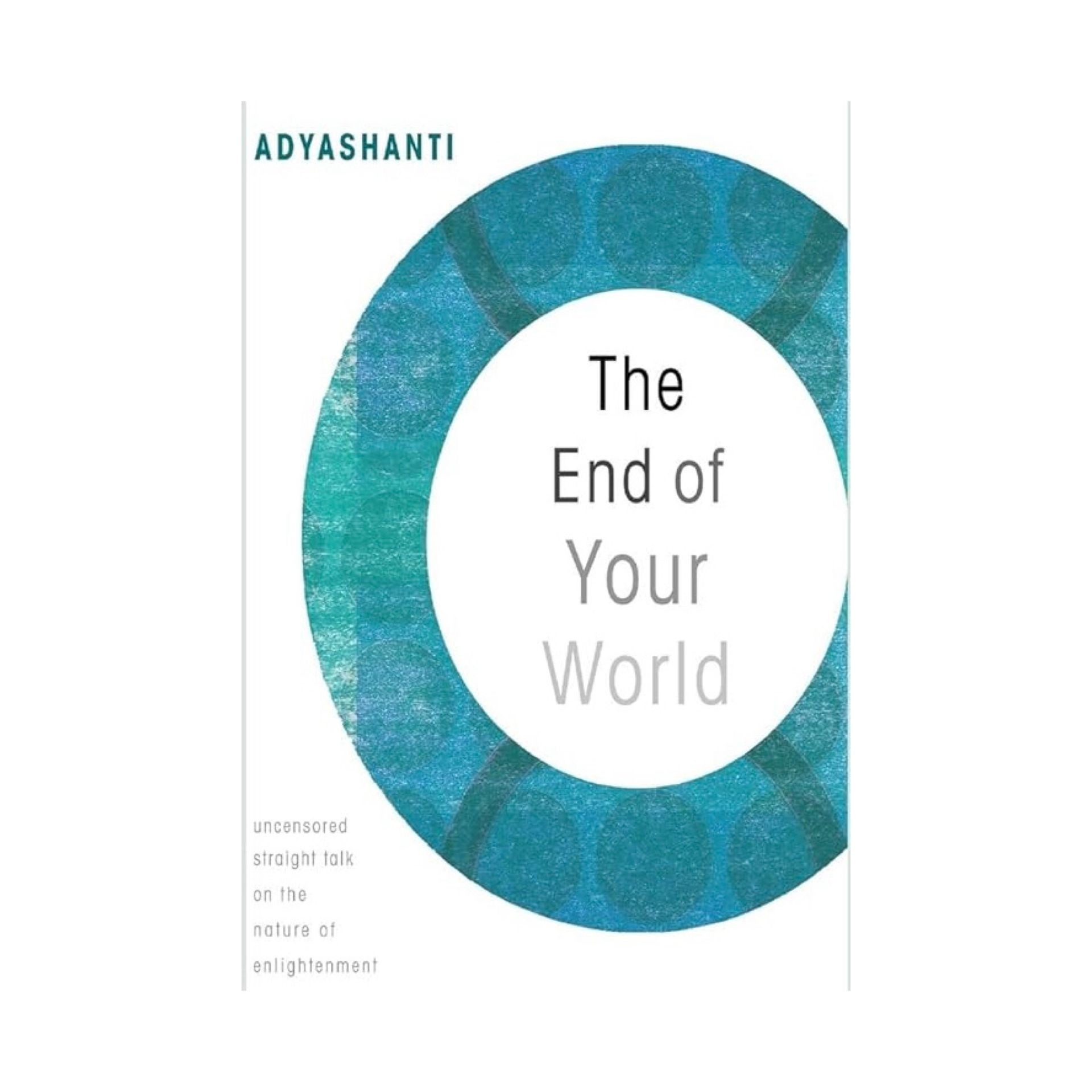 Book cover of 'The End of Your World' with a circular blue design.